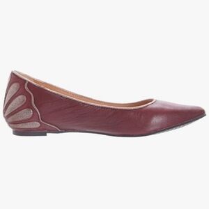Miz Mooz Burgundy and Gold Flats